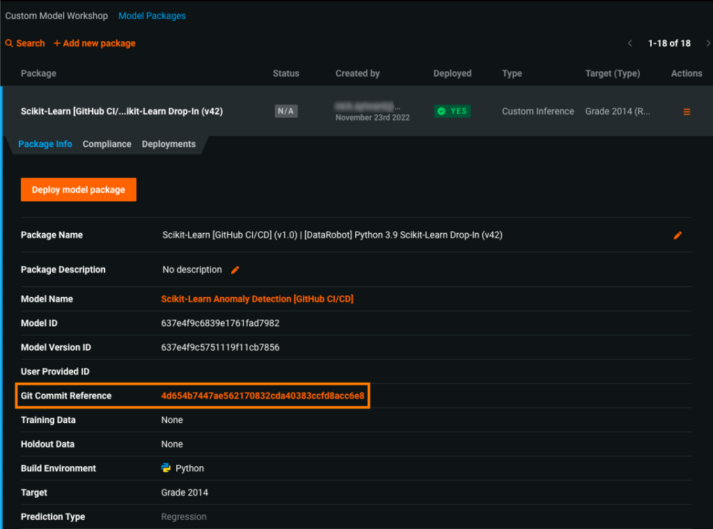 GitHub Actions for CI/CD - DataRobot AI Platform