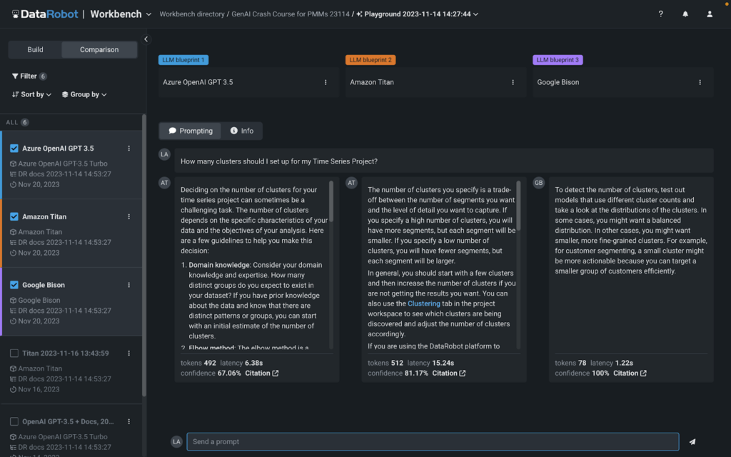 DataRobot Multi-Provider LLM Playground